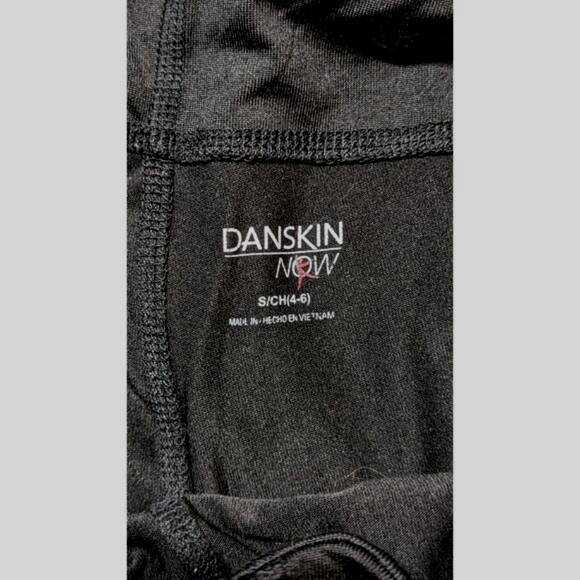 Danskin Now Black Athletic Leggings Activewear Workout Reflective Stripe Small - Picture 3 of 5